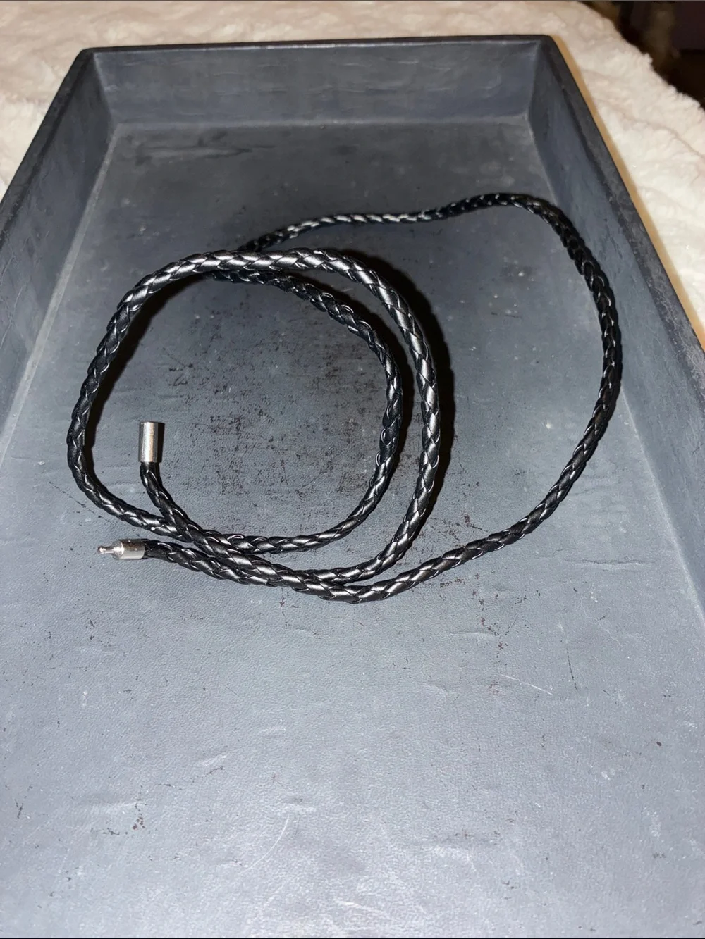 Men’s Braided leather cord with clasp